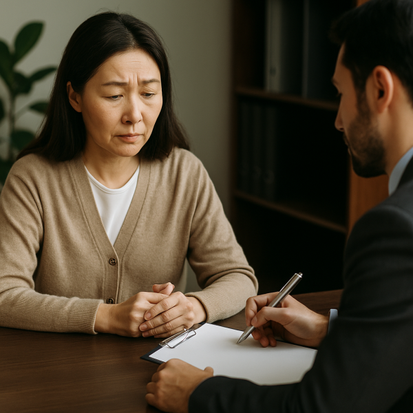 흥신소 상담 장면, 전문가에게 비용 관련 상담을 받는 의뢰인의 실제 분위기 이미지